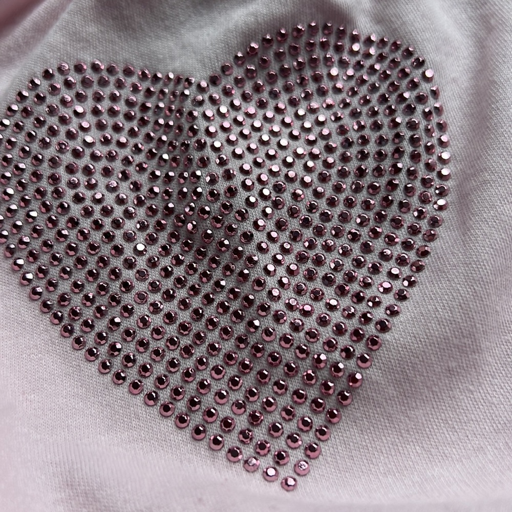 Heart Rhinestone Valentines Diaper Cover - Picture 2 of 4